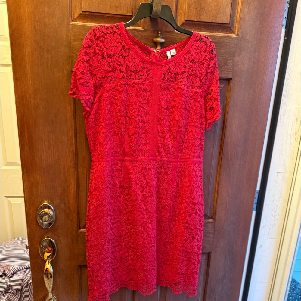 Elle Red Lace Dress